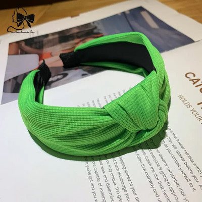 2024 Γυναικείες βάφλες, κορδέλες μαλλιών, κοριτσάκια για κορίτσια, έγχρωμο νέον, φαρδιά ζώνη μαλλιών, καραμέλα, αξεσουάρ για καλύμματα κεφαλής