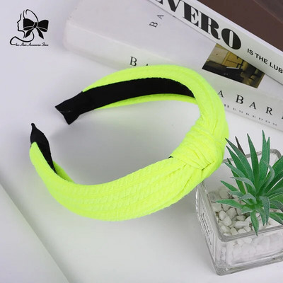 2024 Γυναικείες βάφλες, κορδέλες μαλλιών, κοριτσάκια για κορίτσια, έγχρωμο νέον, φαρδιά ζώνη μαλλιών, καραμέλα, αξεσουάρ για καλύμματα κεφαλής