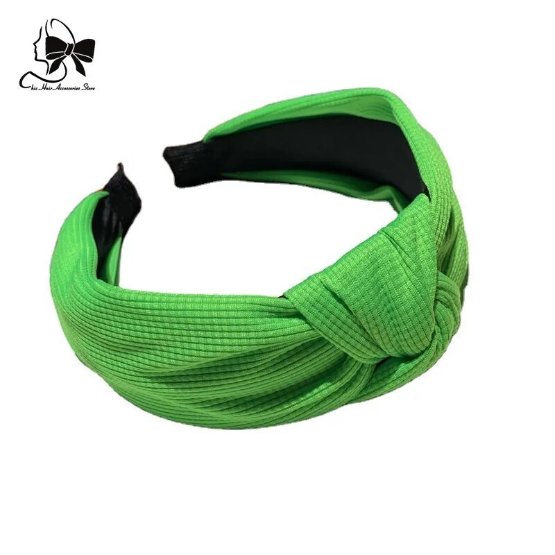 2024 Γυναικείες βάφλες, κορδέλες μαλλιών, κοριτσάκια για κορίτσια, έγχρωμο νέον, φαρδιά ζώνη μαλλιών, καραμέλα, αξεσουάρ για καλύμματα κεφαλής