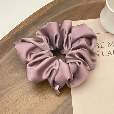 Satin Silk Hair Scrunchies Black Hair Saites Meitenēm un Sievietēm Scrunchie Vienkrāsains matu aksesuāri Scrunch matu sprādzes sievietēm