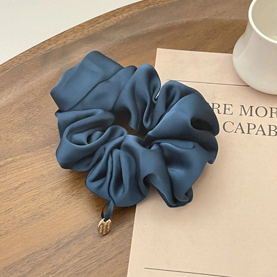 Satin Silk Hair Scrunchies Black Hair Saites Meitenēm un Sievietēm Scrunchie Vienkrāsains matu aksesuāri Scrunch matu sprādzes sievietēm