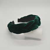 Bohemia Braid bársony fejpánt Sima Design Twist széles hajpántok lányok hajkarika kiegészítők női tömör téli fejpánt