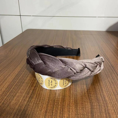 Bohemia Braid bársony fejpánt Sima Design Twist széles hajpántok lányok hajkarika kiegészítők női tömör téli fejpánt