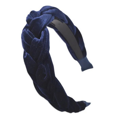 Bohemia Braid bársony fejpánt Sima Design Twist széles hajpántok lányok hajkarika kiegészítők női tömör téli fejpánt