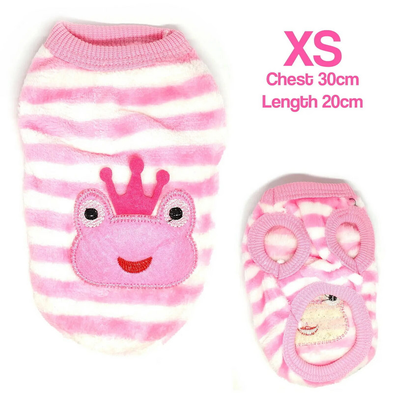 Teetass Chihuahua koeramantel Riided Kutsika riietus Suurus XXXS XXS XS Yorkie Kitty Malta mängupuudli kassipojale