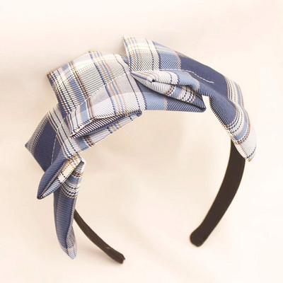 Lystrfac Fashion rudens ziemas auduma rūtainā galvas saite sievietēm, meitenēm, neslīdoša matu lente sievietēm matu stīpiņa matu aksesuāri
