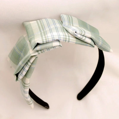 Lystrfac Fashion rudens ziemas auduma rūtainā galvas saite sievietēm, meitenēm, neslīdoša matu lente sievietēm matu stīpiņa matu aksesuāri
