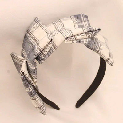 Lystrfac Fashion rudens ziemas auduma rūtainā galvas saite sievietēm, meitenēm, neslīdoša matu lente sievietēm matu stīpiņa matu aksesuāri