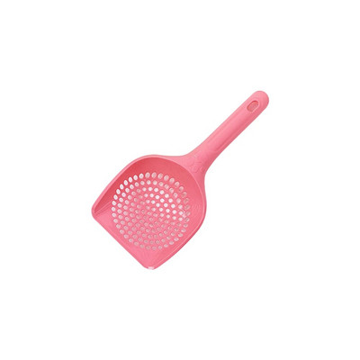 Plastikinis apvalios skylės kačių kraiko šaukštas Tvirtas tuščiaviduris naminių gyvūnėlių valymo įrankis Patogus, patvarus saldainių spalvos Pakabinamas kačių kraiko kastuvas