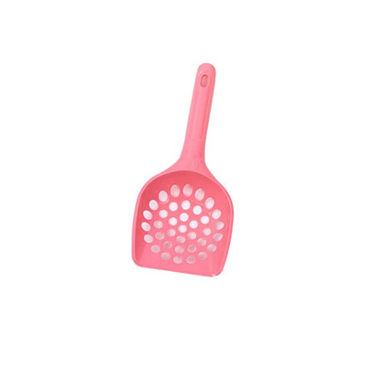 Plastikinis apvalios skylės kačių kraiko šaukštas Tvirtas tuščiaviduris naminių gyvūnėlių valymo įrankis Patogus, patvarus saldainių spalvos Pakabinamas kačių kraiko kastuvas