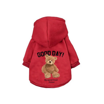 Χειμερινό Fleece Ζεστά ρούχα για σκύλους για κατοικίδια Χαριτωμένα καρτούν Bear Dog Hoodie για μικρά σκυλιά Πουλόβερ Κοστούμια για κουτάβι Chihuahua Hug Ropa Perro