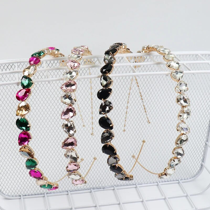 Kāzu izlaiduma kroņprincese Rhinestone dzirkstošā tiāra un kroņa galvas saite bērniem meitenes mīl kāzu ballītes aksesuāri matu aksesuāri