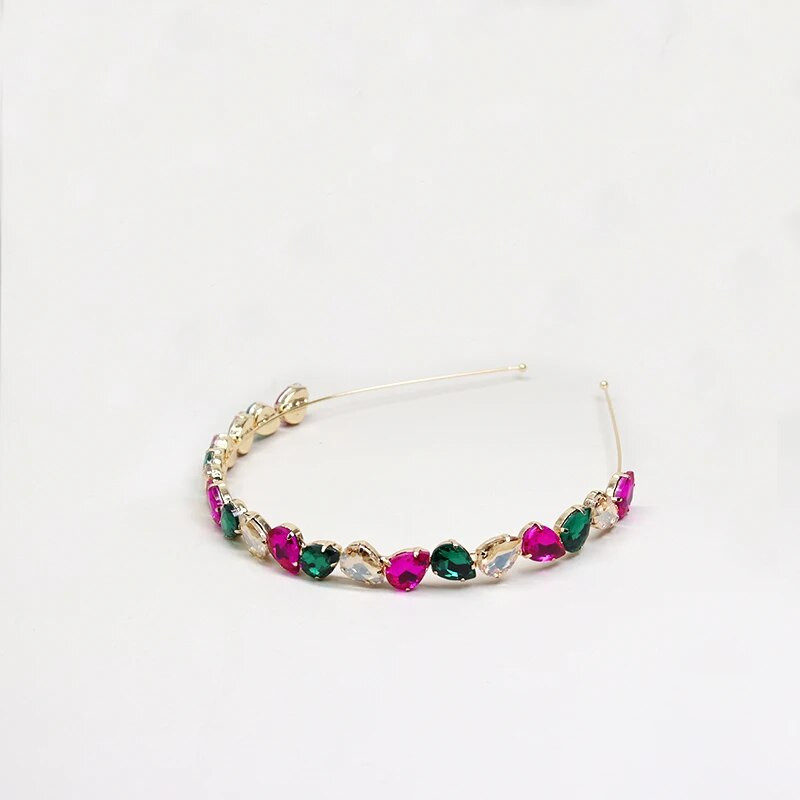 Kāzu izlaiduma kroņprincese Rhinestone dzirkstošā tiāra un kroņa galvas saite bērniem meitenes mīl kāzu ballītes aksesuāri matu aksesuāri