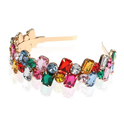 Színes drágakő barokk fejpántok Női strassz keret hajpánt Pearl luxus hajkiegészítők lányoknak korona virág ékszerek ajándékok