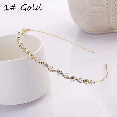 Színes drágakő barokk fejpántok Női strassz keret hajpánt Pearl luxus hajkiegészítők lányoknak korona virág ékszerek ajándékok