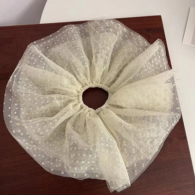 Liela izmēra mežģīnes franču matu skrunči sievietēm Elastīgs zirgastes turētājs Galvas lentes Matu lentes Elastīgie matu aksesuāri