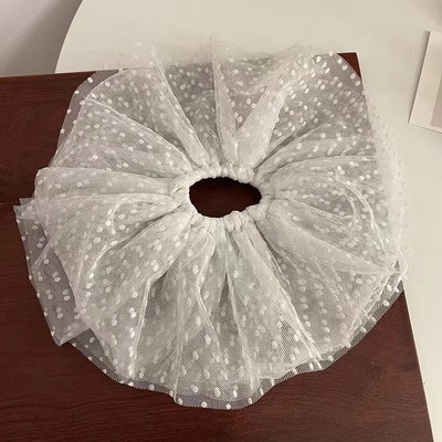 Liela izmēra mežģīnes franču matu skrunči sievietēm Elastīgs zirgastes turētājs Galvas lentes Matu lentes Elastīgie matu aksesuāri