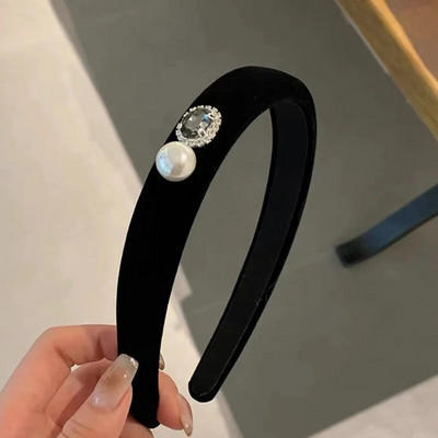 Korea stiilis naiste strassikivist sametest peapael, naiste näopesuvahend, minimalistlik juukserõngas, täiustatud igapäevane pearõngaga juukseaksessuaarid