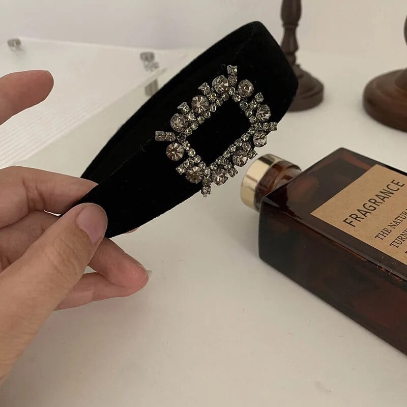 Korea stiilis naiste strassikivist sametest peapael, naiste näopesuvahend, minimalistlik juukserõngas, täiustatud igapäevane pearõngaga juukseaksessuaarid