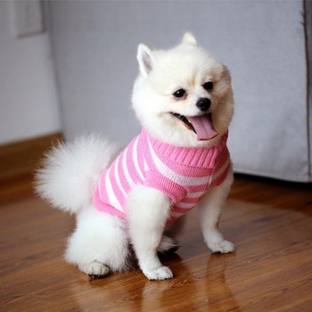 Домашни любимци Кучешки продукти Новогодишно облекло Сладка котка Среден пуловер Фланелки Кученца Плетени пуловери за малки животни Йоркски кучета Зима