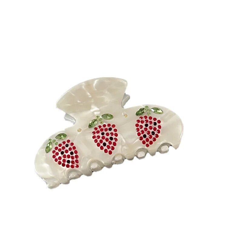 Franču retro acetāta greifers klips šķelts zieds dimants ins matadata korejiešu versija meitenīga stila niša matu sprādze matu aksesuāri