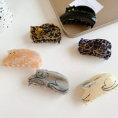 Jaunā Dienvidkoreja Dongdaemuna etiķskābe jauka matu sprādze kaķa skrāpējama matu aksesuāri modes muguras galvas haizivs saspraude galvassega