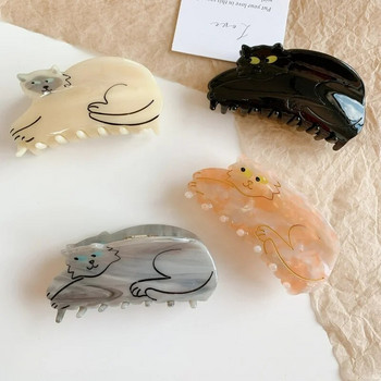 Нова Южна Корея Dongdaemun оцетна киселина сладка щипка за коса, щипка за котка, щипка за коса, аксесоари за коса, модна задна глава, щипка за акула, щипка за глава