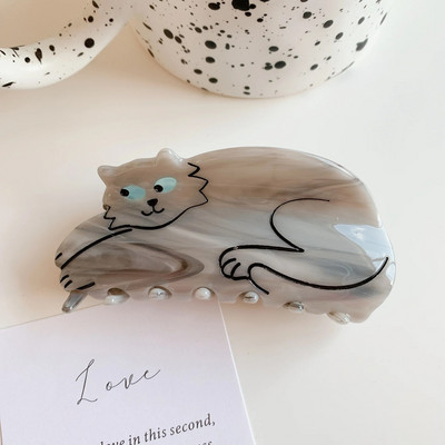 Jaunā Dienvidkoreja Dongdaemuna etiķskābe jauka matu sprādze kaķa skrāpējama matu aksesuāri modes muguras galvas haizivs saspraude galvassega