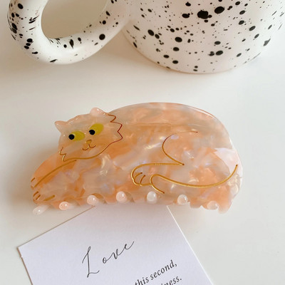 Jaunā Dienvidkoreja Dongdaemuna etiķskābe jauka matu sprādze kaķa skrāpējama matu aksesuāri modes muguras galvas haizivs saspraude galvassega