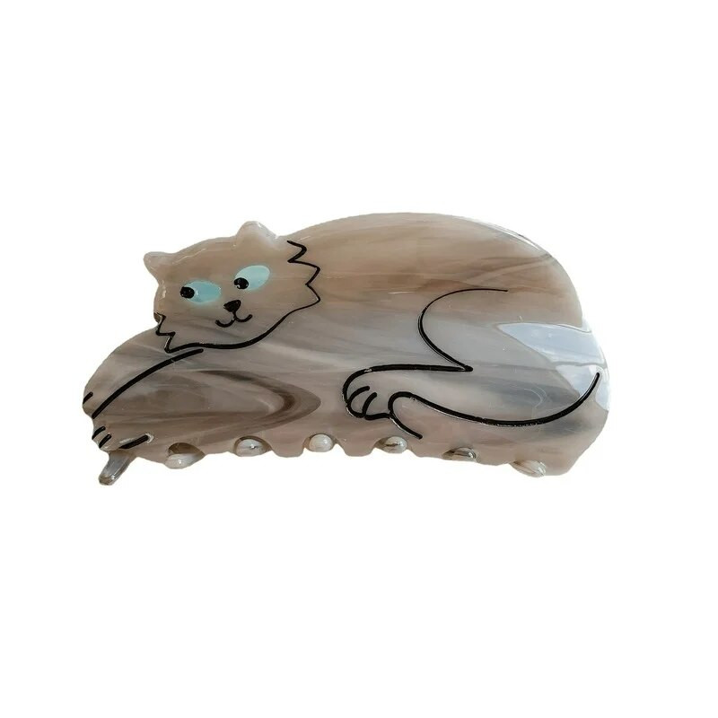 Jaunā Dienvidkoreja Dongdaemuna etiķskābe jauka matu sprādze kaķa skrāpējama matu aksesuāri modes muguras galvas haizivs saspraude galvassega