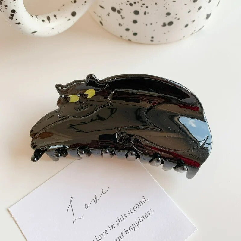 Jaunā Dienvidkoreja Dongdaemuna etiķskābe jauka matu sprādze kaķa skrāpējama matu aksesuāri modes muguras galvas haizivs saspraude galvassega