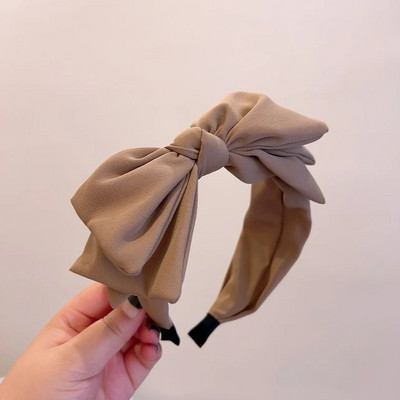 Κορεάτης! Υποκατάστατα ψώνια με ρετρό στυλ Απλό μεγάλο τριών στρώσεων κλιπ μαλλιών με φιόγκο που μειώνει την ηλικία του προσώπου Μικρές γυναίκες με κεφαλή