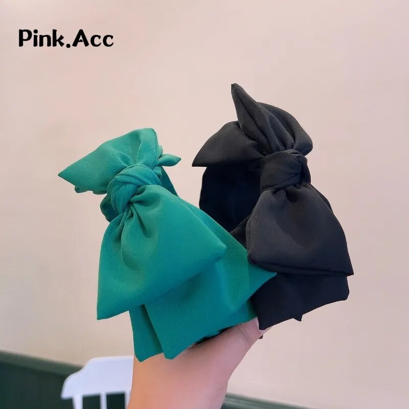 Κορεάτης! Υποκατάστατα ψώνια με ρετρό στυλ Απλό μεγάλο τριών στρώσεων κλιπ μαλλιών με φιόγκο που μειώνει την ηλικία του προσώπου Μικρές γυναίκες με κεφαλή