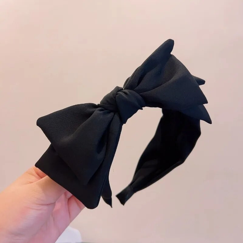 Κορεάτης! Υποκατάστατα ψώνια με ρετρό στυλ Απλό μεγάλο τριών στρώσεων κλιπ μαλλιών με φιόγκο που μειώνει την ηλικία του προσώπου Μικρές γυναίκες με κεφαλή