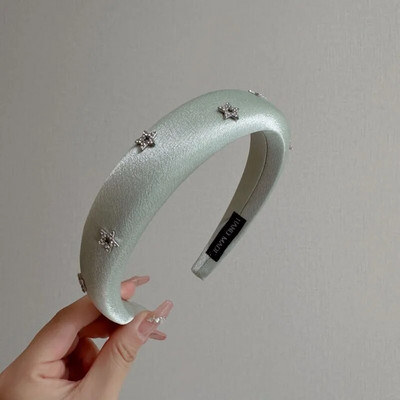 Kvaliteetne täisteemanttäht Sponge peapaelad Moodsad juukseaksessuaarid naistele Trend juuksepael Juuksepael rõngas Tüdrukute peakatted Uus