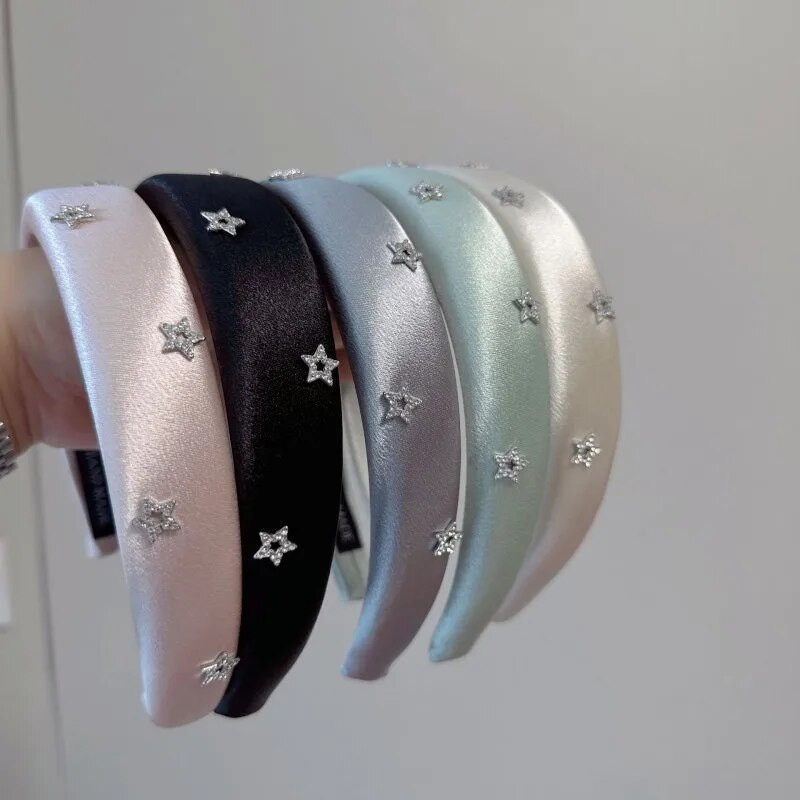 Kvaliteetne täisteemanttäht Sponge peapaelad Moodsad juukseaksessuaarid naistele Trend juuksepael Juuksepael rõngas Tüdrukute peakatted Uus