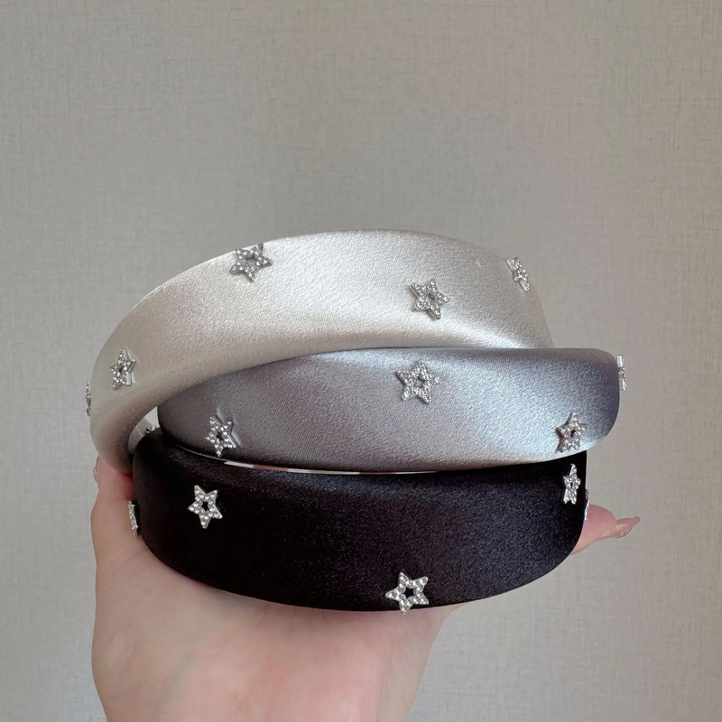 Kvaliteetne täisteemanttäht Sponge peapaelad Moodsad juukseaksessuaarid naistele Trend juuksepael Juuksepael rõngas Tüdrukute peakatted Uus