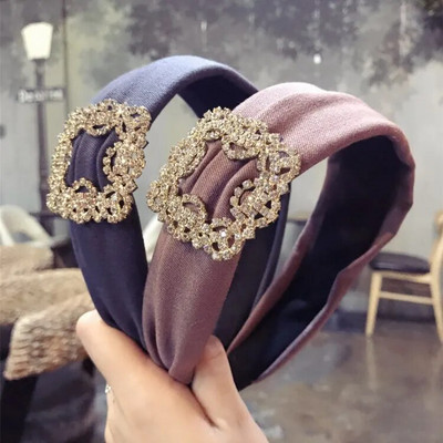 Sparkly Crystal Headbands Φαρδιές κορδέλες για γυναίκες 2021 Πολυτελή χειροποίητα αξεσουάρ για τα μαλλιά νυφικό με στρας Χονδρική