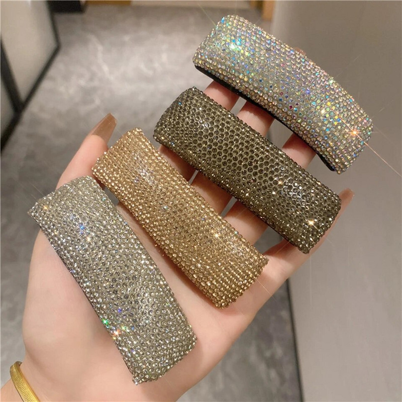 Sievietēm Vintage Luksus Mirdzoši Rhinestones Pērles Matadatas Dāmu Eleganti Mati Rotā Barrettes Matu Sprādzes Modes Matu Aksesuāri