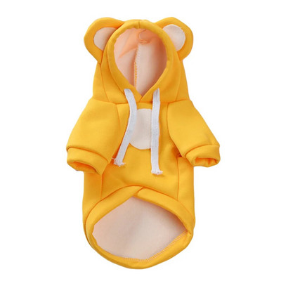 Ρούχα για σκύλους κατοικίδιων ζώων Ρούχα για σκύλους Αξιολάτρευτα ζεστά πουλόβερ για σκύλους Bear ear καπέλο Ρούχα για σκύλους κατοικίδιων ζώων για το φθινόπωρο και το χειμώνα Ρούχα για σκύλους για κατοικίδια