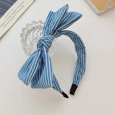 Modes matu aksesuāri sieviešu divslāņu loku galvas lentes mežonīga džinsa matu lente meiteņu svītrainām ziedu platām matu lentēm galvassegas