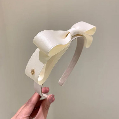 2023 nyári fekete-fehér temperamentum dupla masni pillangóvászon nyomós hajpántok egyszerű divat, aranyos fejpánt