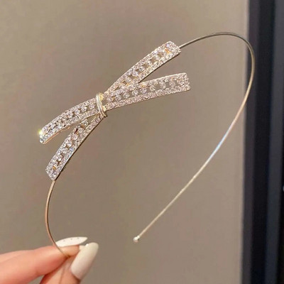 Meitenēm Salds pavasara zieds plāniem matiem stīpa Bow korejiešu matu lentes Dimanta galvas saite Truša galvas saite sieviešu matu stīpa