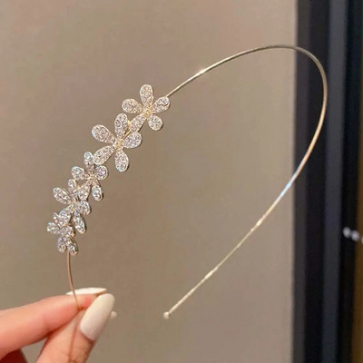 Meitenēm Salds pavasara zieds plāniem matiem stīpa Bow korejiešu matu lentes Dimanta galvas saite Truša galvas saite sieviešu matu stīpa