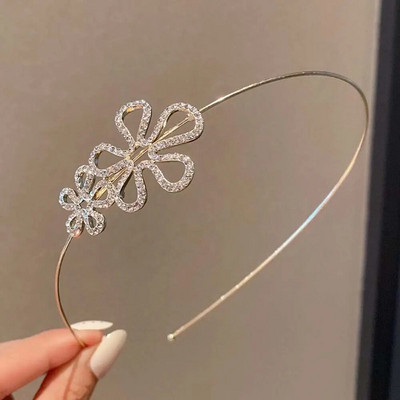 Meitenēm Salds pavasara zieds plāniem matiem stīpa Bow korejiešu matu lentes Dimanta galvas saite Truša galvas saite sieviešu matu stīpa