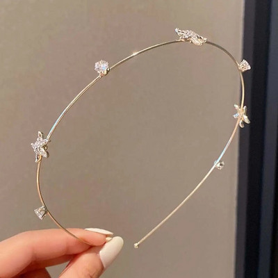 Meitenēm Salds pavasara zieds plāniem matiem stīpa Bow korejiešu matu lentes Dimanta galvas saite Truša galvas saite sieviešu matu stīpa