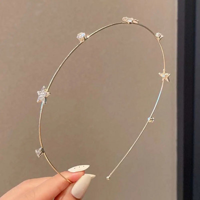 Meitenēm Salds pavasara zieds plāniem matiem stīpa Bow korejiešu matu lentes Dimanta galvas saite Truša galvas saite sieviešu matu stīpa