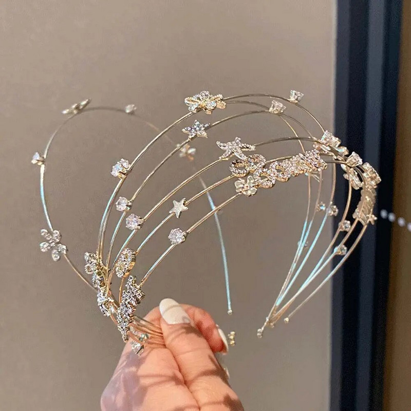 Meitenēm Salds pavasara zieds plāniem matiem stīpa Bow korejiešu matu lentes Dimanta galvas saite Truša galvas saite sieviešu matu stīpa