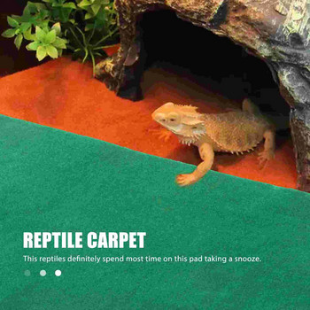 Reptile Carpet Mat- Large Substrate Liner Bedding Reptile Supplies for Terrarium Lizards Snakes Bearded Gecko Chamelon Turtles