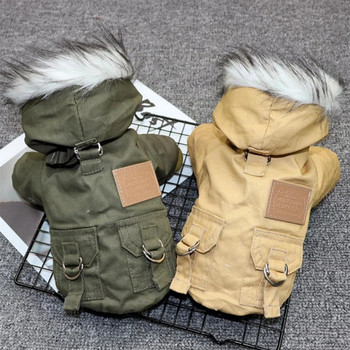 Ρούχα για σκύλους Χειμερινά ζεστά μπουφάν για σκύλους για κατοικίδια Μακρυμάνικα κουκούλα Chihuahua για μικρά μεσαία σκυλιά Puppy outfit XS-2XL